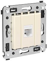 Розетка компьютерная без рамки DKC Avanti 1-м. RJ45 5е ванильная дымка