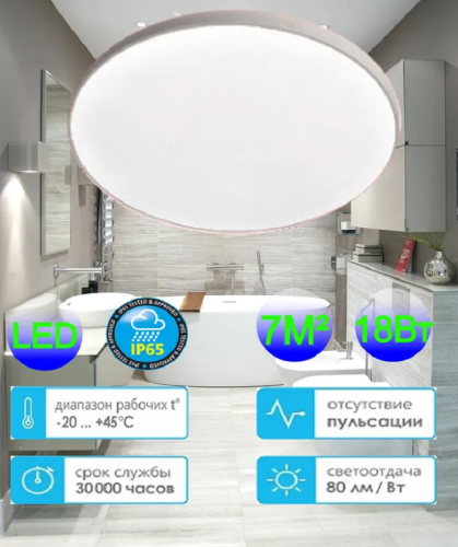 Светильник светодиодный накладной  Leek  LE LED BL IP65 18W 5K  Leek — купить по цене от 1&nbsp;300 ₽ | ПрофБезопасность