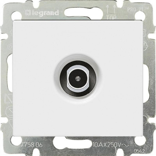 Розетка TV Оконечная без рамки Legrand Valena 1-м. белый 