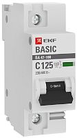 Выключатель автоматический EKF Basic ВА47-100 1п 125А C 10кА