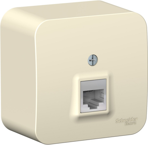 Розетка компьютерная накладная Systeme Electric Blanca 1-м. RJ45 5e молочный