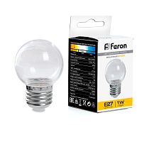 Лампа светодиодная Feron LB-37 G45 1Вт 230В Е27 2700К Прозрачная Feron — купить по цене от 80 ₽ | ПрофБезопасность