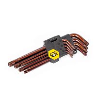 Набор ключей TORX КТ-9s (Т10-Т50) КВТ, 9 шт. 82178 КВТ — купить по цене от 685 ₽ | ПрофБезопасность