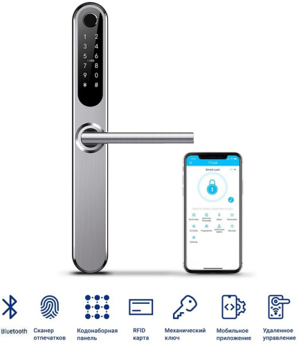 Электронный замок Novicam Smart Slim SILVER