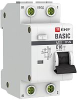 Автомат дифференциального тока АВДТ EKF Basic АД-12 2п 16А 30мА 4,5кА C тип AC