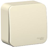 Выключатель кнопочный накладной Systeme Electric Blanca 1-кл. молочный