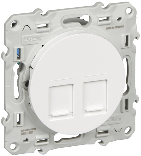 Розетка компьютерная без рамки Schneider Electric Odace 2-м. RJ45+RJ45 5е белый, Schneider Electric, купить, цена, доставка, безопасность Розетка компьютерная без рамки Schneider Electric Odace 2-м. RJ45+RJ45 5е белый Schneider Electric — купить по цене от 2 129 ₽ | ПрофБезопасность