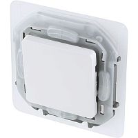 Переключатель без рамки Legrand Inspiria 1-кл. проходной IP44 белый