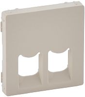 Лицевая панель Legrand Valena Life для 2-м. розетки RJ11/RJ45 слоновая кость