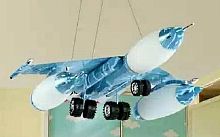 Люстра потолочная трехрожковая Детская Мелодия Света Е27 Синий самолет Мелодия Света — купить по цене от 8&nbsp;775 ₽ | ПрофБезопасность