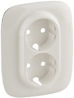 Лицевая панель Legrand Valena Allure для 1-м. 2-мод. розетки 220В жемчуг