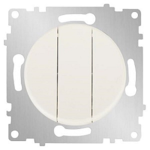 Выключатель без рамки OneKeyElectro Florence 3-кл. белый картинка фото 3