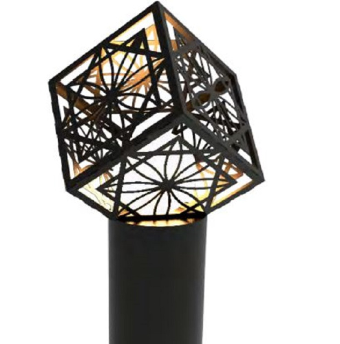 Светильник садово-парковый SCULPTURE-CUBE Комлед 220В Е14 IP54 215х215х800мм Комлед — купить по цене от 15&nbsp;000 ₽ | ПрофБезопасность