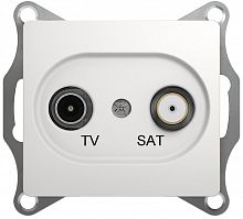 Розетка TV+SAT Оконечная без рамки Systeme Electric Glossa 2-м. белый картинка