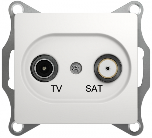 Розетка TV+SAT Оконечная без рамки Systeme Electric Glossa 2-м. белый картинка
