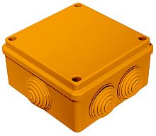 Коробка огнестойкая Промрукав 40-0300-FR1.5-4 2 клеммы 100х100х50 оранжевый
