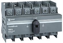 Рубильник реверсивный EKF PROxima TwinBlock 3п 100А с ручкой
