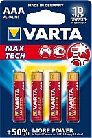 Элемент питания VARTA Max Tech/LONGLIFE MAX LR03 AAA BL2