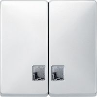 Лицевая панель Schneider Electric Merten Antique для 2-кл. выключателя с подсветкой белый
