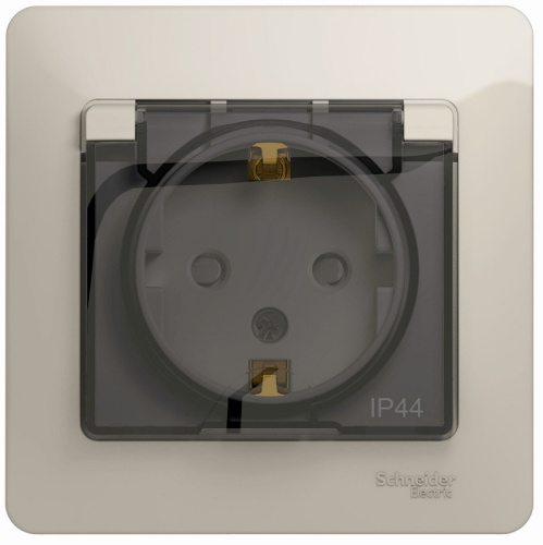 Розетка с заземлением с рамкой Systeme Electric Glossa 1-м. крышка шторки IP44 молочный, Systeme Electric, купить, цена, доставка, безопасность Розетка с заземлением с рамкой Systeme Electric Glossa 1-м. крышка шторки IP44 молочный Systeme Electric — купить по цене от 494 ₽ | ПрофБезопасность