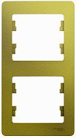 Рамка вертикальная Systeme Electric Glossa 2-м. фисташковый