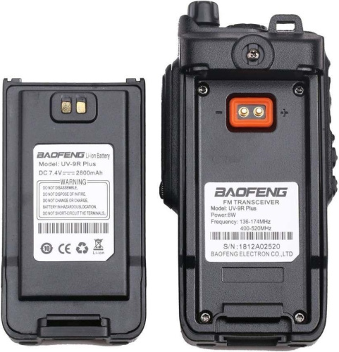 Радиостанция носимая Baofeng UV-9R Plus (8W) IP67 фото 4