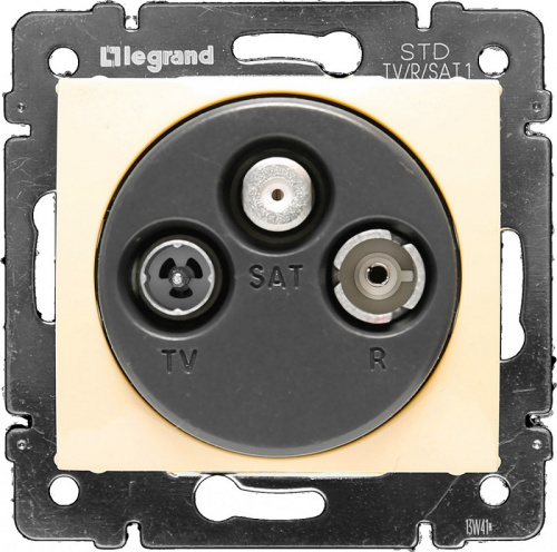 Розетка TV+FM+SAT Звезда без рамки Legrand Valena слоновая кость