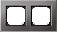 Рамка универсальная Schneider Electric Merten M-Elegance 2-м. металл серый родий  Schneider Electric — купить по цене от 6&nbsp;318 ₽ | ПрофБезопасность