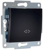 Переключатель без рамки Lezard Karina 1-кл. перекрестный черный бархат