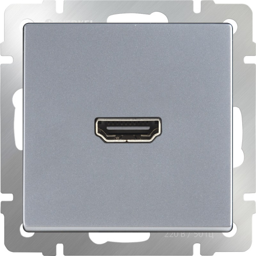 Розетка HDMI без рамки Werkel 1-м. серебряный глянцевый Werkel — купить по цене от 2&nbsp;150 ₽ | ПрофБезопасность фото 2