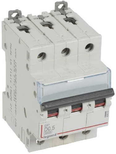 Выключатель автоматический Legrand DX3-E 6000 3п 0.5А D 10кА