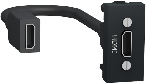Розетка HDMI без рамки Schneider Electric Unica Modular 1-м. 1 мод. антрацит Schneider Electric — купить по цене от 4&nbsp;080 ₽ | ПрофБезопасность