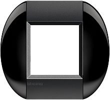 Рамка овальная Legrand BTicino LivingLight 2 мод Черный 