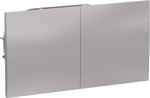 Розетка с заземлением Systeme Electric AtlasDesign 1-м. 2 мод. сдвижная крышка алюминий