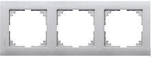 Рамка универсальная Schneider Electric Merten M-Pure 3-м. алюминий 