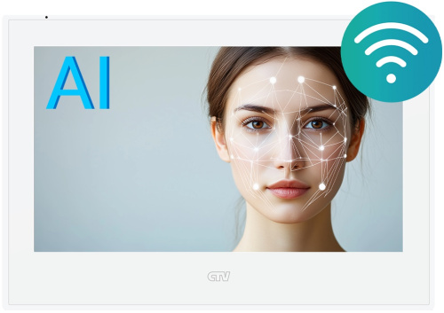 Монитор видеодомофона CTV-M5704 AI Wi-Fi белый Монитор видеодомофона CTV-M5704 AI Wi-Fi белый