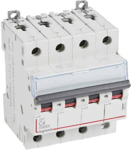 Выключатель автоматический Legrand DX3-E 10000 4п 4А C 16кА