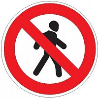 Дорожный знак 3.10 - Движение пешеходов запрещено картинка