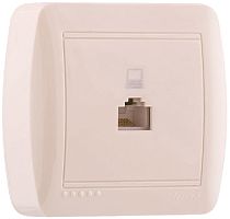 Розетка компьютерная накладная Lezard Demet 1-м. RJ45 5e кремовый