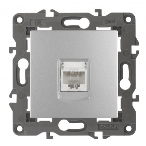 Розетка компьютерная без рамки Эра Elegance 1-м. RJ45 5e алюминий, Эра, купить, цена, доставка, безопасность Розетка компьютерная без рамки Эра Elegance 1-м. RJ45 5e алюминий Эра — купить по цене от 940 ₽ | ПрофБезопасность