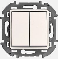 Переключатель без рамки Legrand Inspiria 2-кл. проходной белый