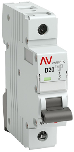 Выключатель автоматический EKF Averes AV-6 1п 20А D 6кА