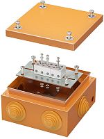 Коробка огнестойкая DKC Vulcan 150x150x80мм 5x10мм IP55 оранжевый картинка