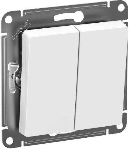 Выключатель без рамки Systeme Electric AtlasDesign Aqua 2-кл. IP44 белый