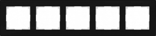 Рамка универсальная Werkel Favorit 5-м. стекло черный картинка фото 2
