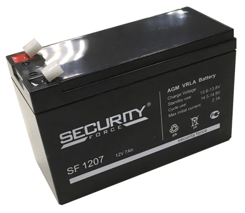 Аккумулятор SF 1207 7-12 Security Force — купить по цене от 1&nbsp;130 ₽ | ПрофБезопасность