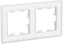 Рамка универсальная Systeme Electric AtlasDesign Nature 2-м. стекло белый