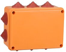 Коробка огнестойкая IEK 150x110x70мм 6x6мм IP55 оранжевый картинка