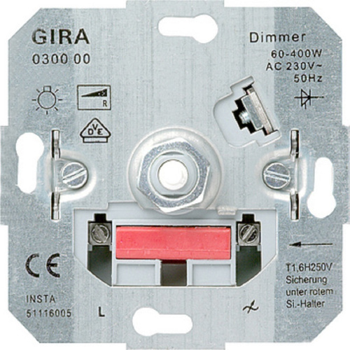 Светорегулятор без накладки без рамки Gira System55 400W для л/н Gira — купить по цене от 5&nbsp;270 ₽ | ПрофБезопасность