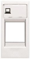Лицевая панель ABB Niessen Zenit для 1-м. 1 мод. розетки RJ45/RJ11N2118.1 BL белый